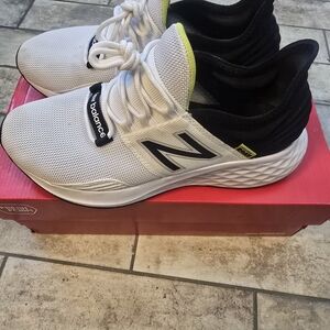 New Balance White and Black Sneakers